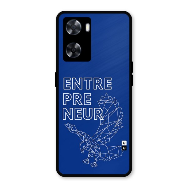 Blue Entrepreneur Metal Back Case for Oppo A57 2022