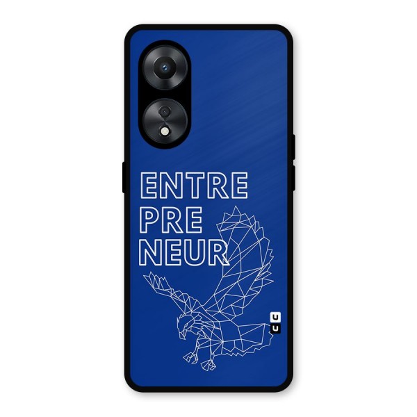 Blue Entrepreneur Metal Back Case for Oppo A78