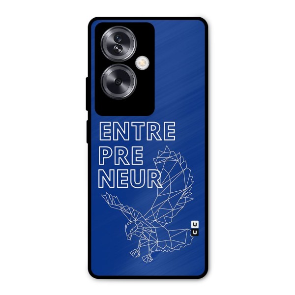 Blue Entrepreneur Metal Back Case for Oppo A79 5G