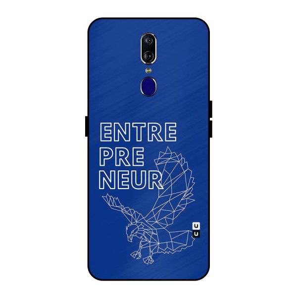 Blue Entrepreneur Metal Back Case for Oppo F11