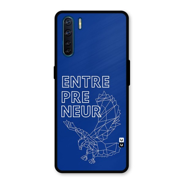 Blue Entrepreneur Metal Back Case for Oppo F15