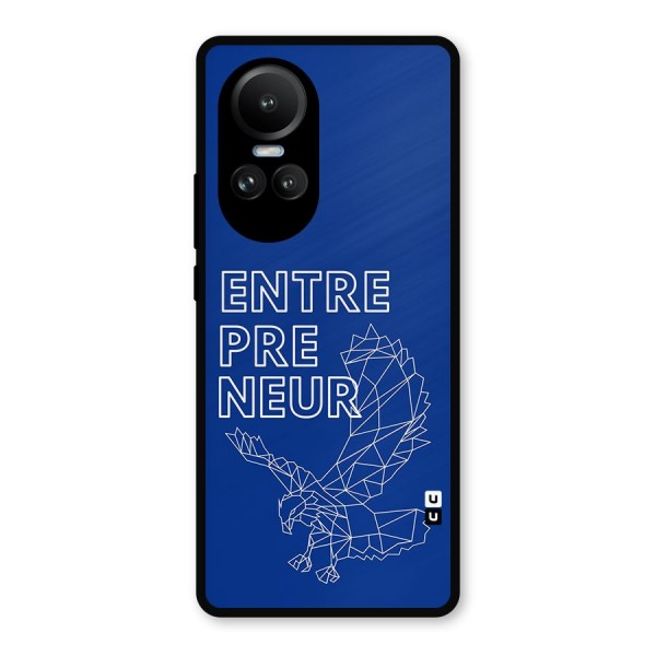 Blue Entrepreneur Metal Back Case for Oppo Reno10