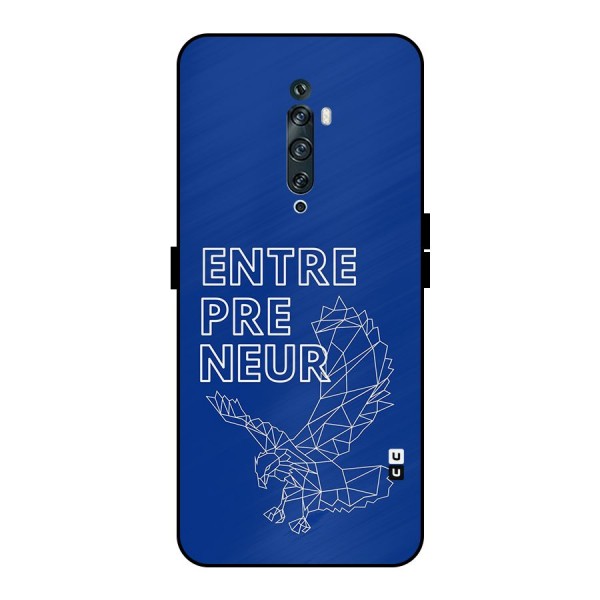 Blue Entrepreneur Metal Back Case for Oppo Reno2 F