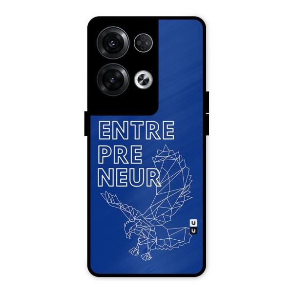 Blue Entrepreneur Metal Back Case for Oppo Reno8 Pro 5G