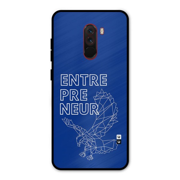 Blue Entrepreneur Metal Back Case for Poco F1