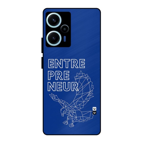 Blue Entrepreneur Metal Back Case for Poco F5