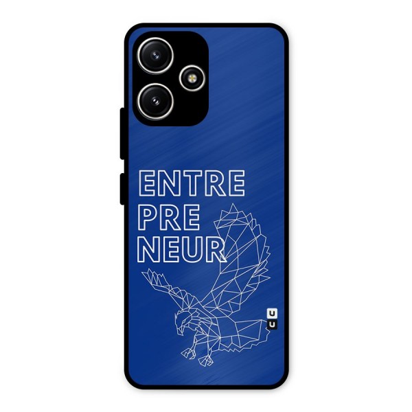 Blue Entrepreneur Metal Back Case for Poco M6 Pro