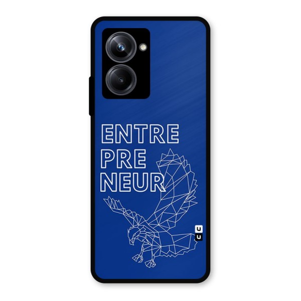 Blue Entrepreneur Metal Back Case for Realme 10 Pro