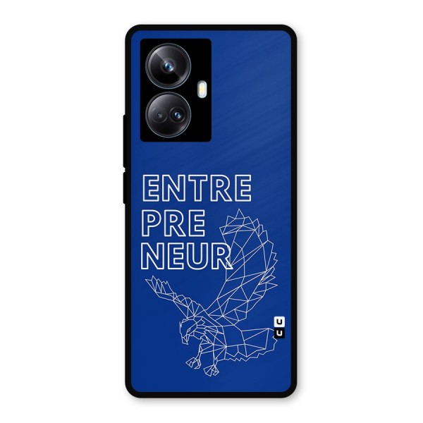 Blue Entrepreneur Metal Back Case for Realme 10 Pro Plus