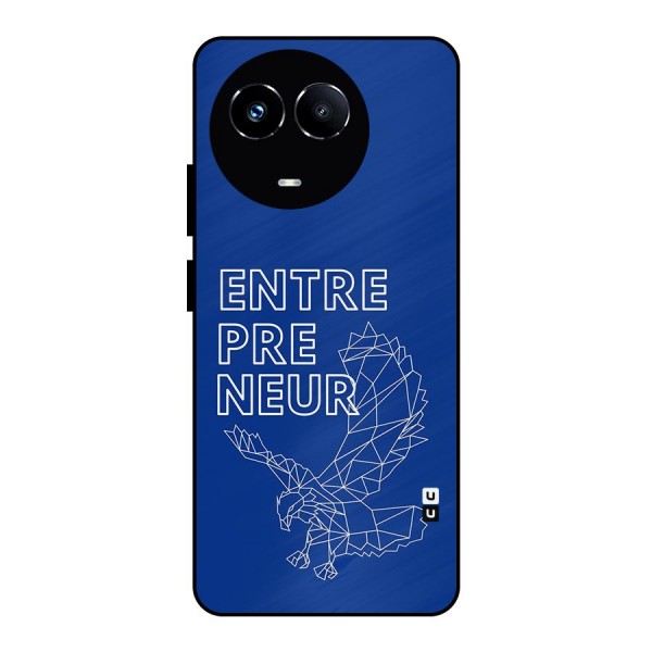 Blue Entrepreneur Metal Back Case for Realme 11 5G