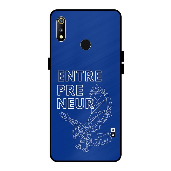 Blue Entrepreneur Metal Back Case for Realme 3