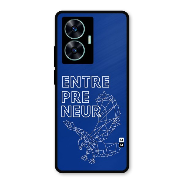 Blue Entrepreneur Metal Back Case for Realme C55