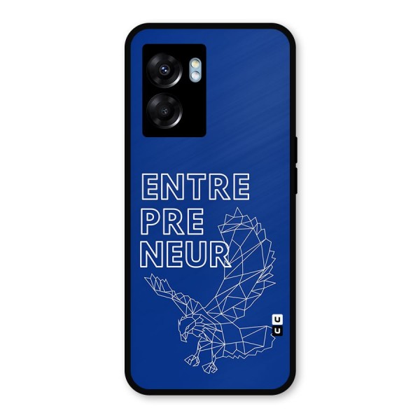 Blue Entrepreneur Metal Back Case for Realme Narzo 50 5G