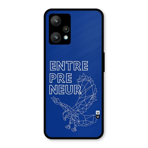 Blue Entrepreneur Metal Back Case for Realme Narzo 50 Pro