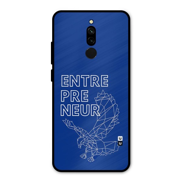 Blue Entrepreneur Metal Back Case for Redmi 8