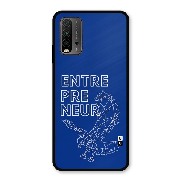 Blue Entrepreneur Metal Back Case for Redmi 9 Power