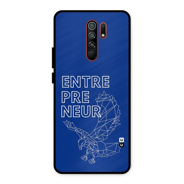 Blue Entrepreneur Metal Back Case for Redmi 9 Prime