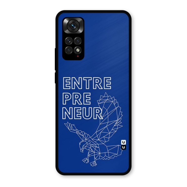 Blue Entrepreneur Metal Back Case for Redmi Note 11