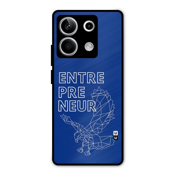 Blue Entrepreneur Metal Back Case for Redmi Note 13 5G