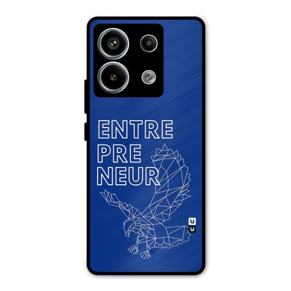 Blue Entrepreneur Metal Back Case for Redmi Note 13 Pro 5G