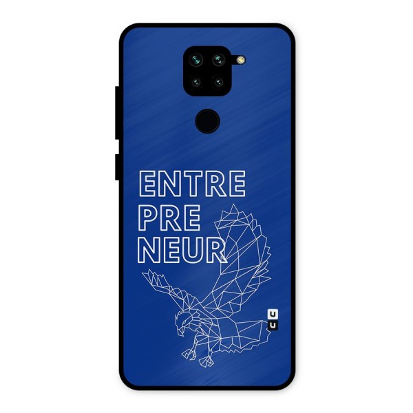 Blue Entrepreneur Metal Back Case for Redmi Note 9