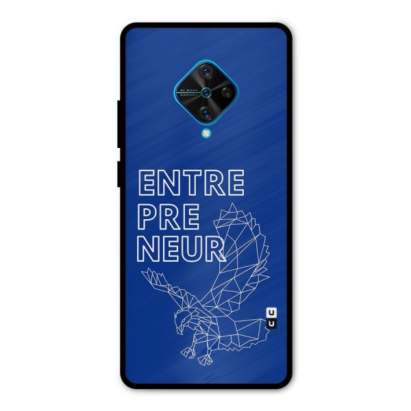 Blue Entrepreneur Metal Back Case for Vivo S1 Pro