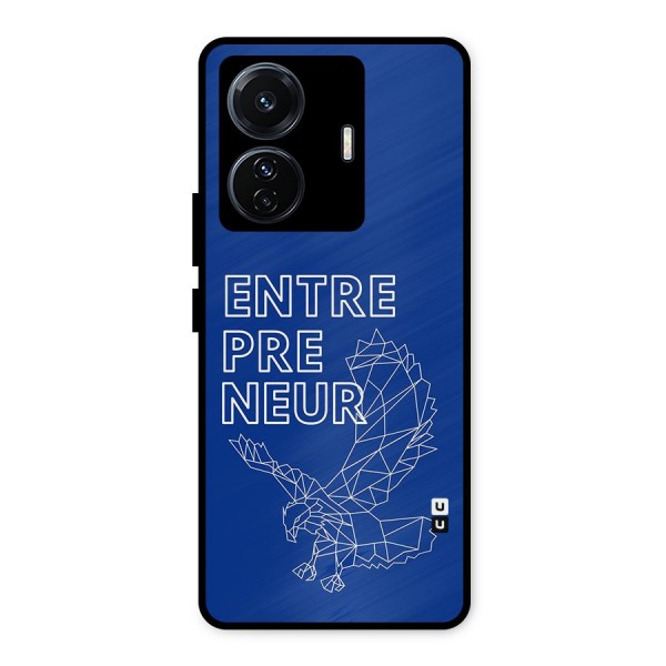 Blue Entrepreneur Metal Back Case for Vivo T1 Pro