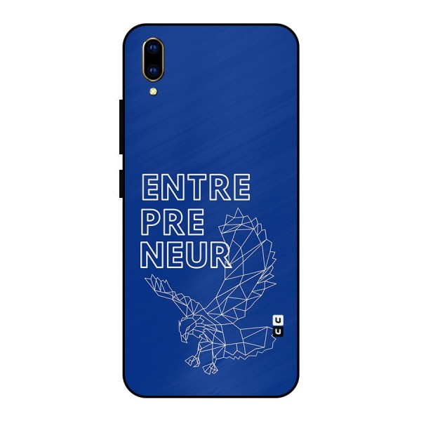 Blue Entrepreneur Metal Back Case for Vivo V11 Pro