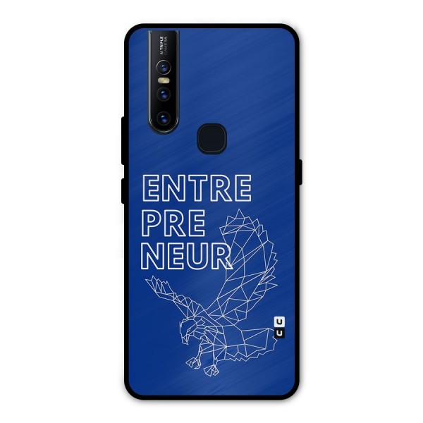 Blue Entrepreneur Metal Back Case for Vivo V15