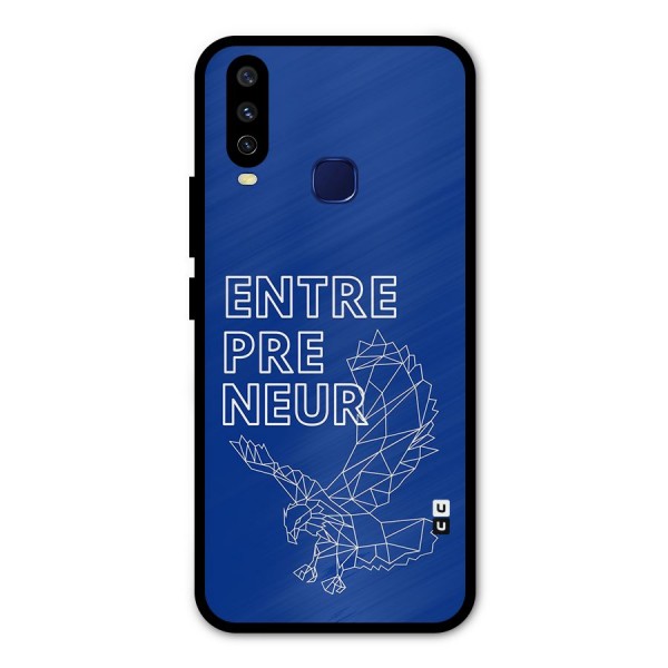 Blue Entrepreneur Metal Back Case for Vivo V17