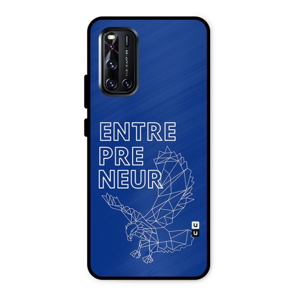 Blue Entrepreneur Metal Back Case for Vivo V19