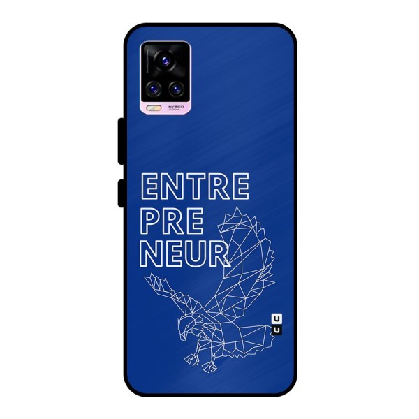 Blue Entrepreneur Metal Back Case for Vivo V20 Pro