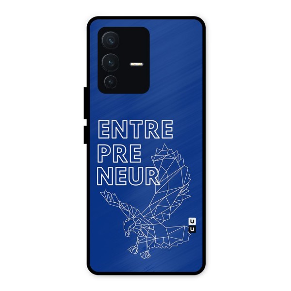 Blue Entrepreneur Metal Back Case for Vivo V23 5G