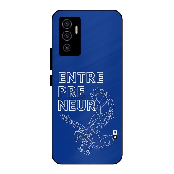 Blue Entrepreneur Metal Back Case for Vivo V23e