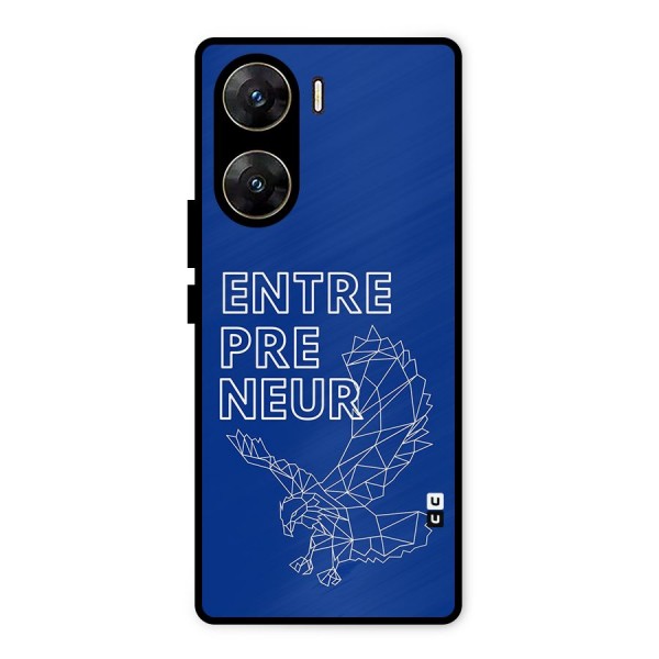 Blue Entrepreneur Metal Back Case for Vivo V29e