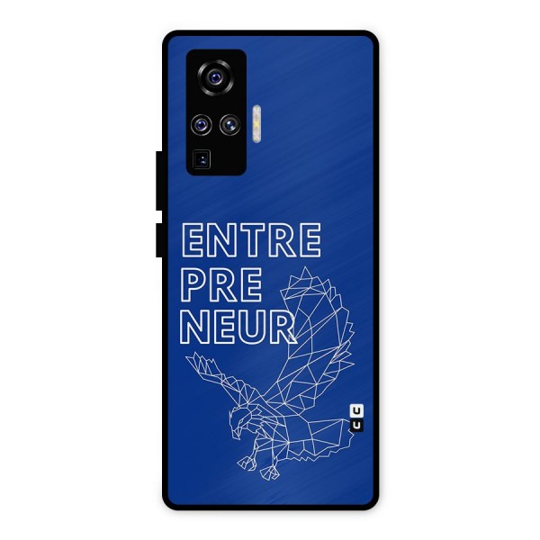 Blue Entrepreneur Metal Back Case for Vivo X50 Pro