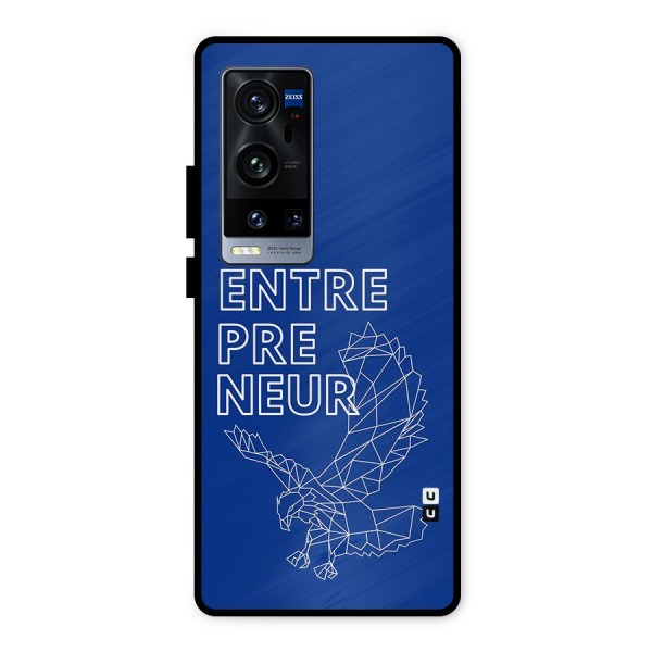 Blue Entrepreneur Metal Back Case for Vivo X60 Pro Plus