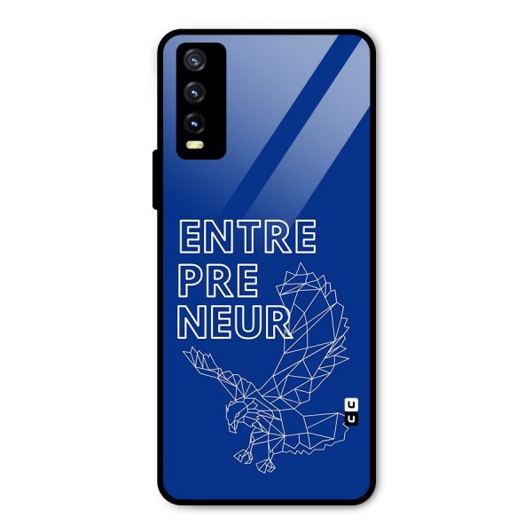 Blue Entrepreneur Metal Back Case for Vivo Y20 2021