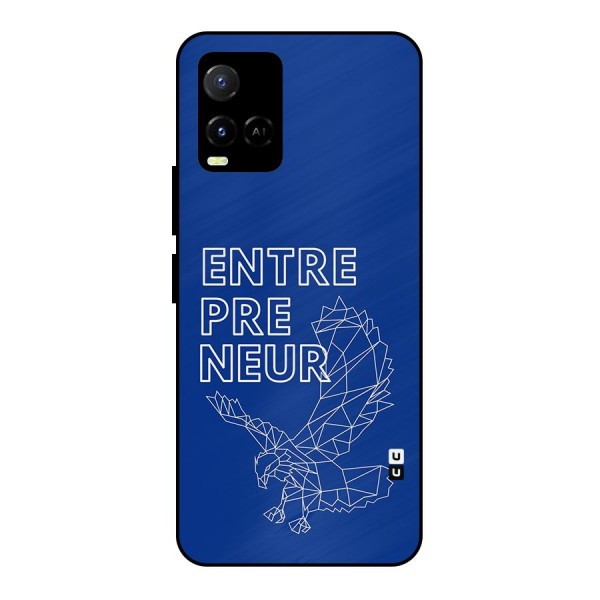 Blue Entrepreneur Metal Back Case for Vivo Y21