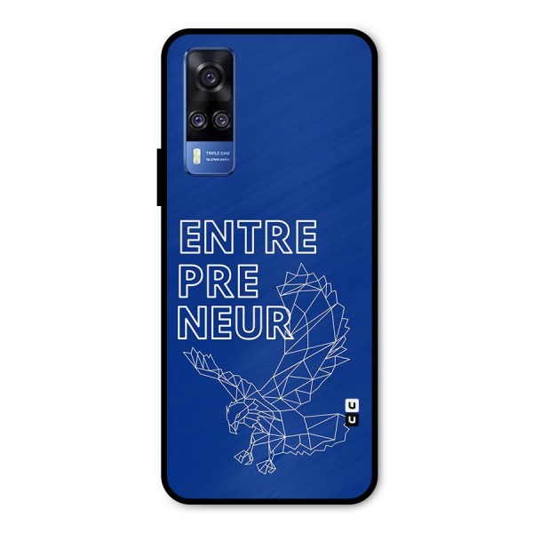 Blue Entrepreneur Metal Back Case for Vivo Y31