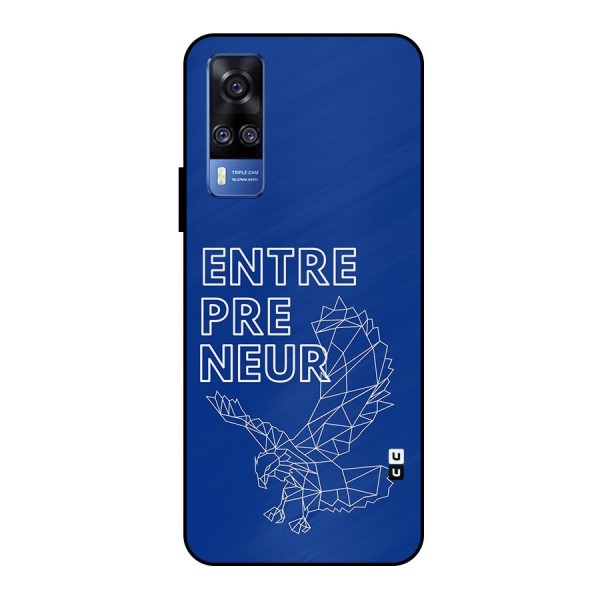 Blue Entrepreneur Metal Back Case for Vivo Y51