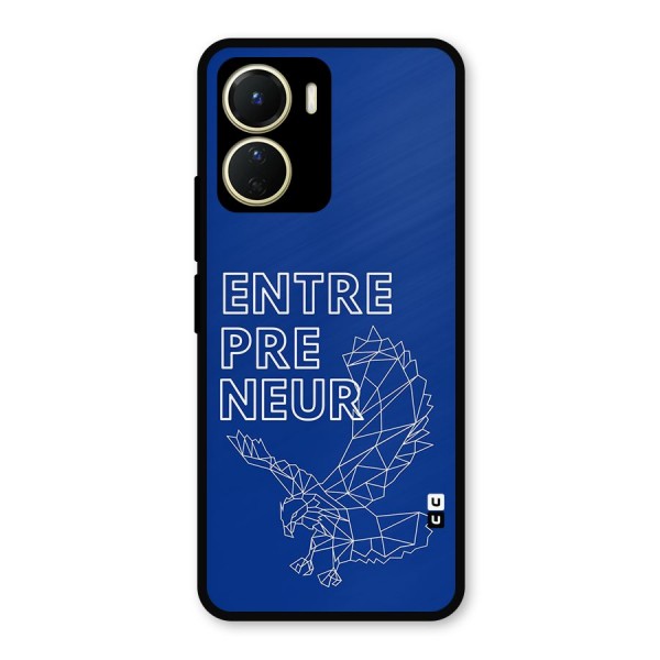 Blue Entrepreneur Metal Back Case for Vivo Y56