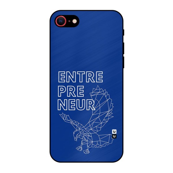 Blue Entrepreneur Metal Back Case for iPhone 7