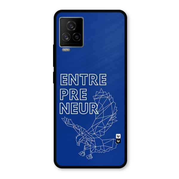 Blue Entrepreneur Metal Back Case for iQOO 7 Legend 5G