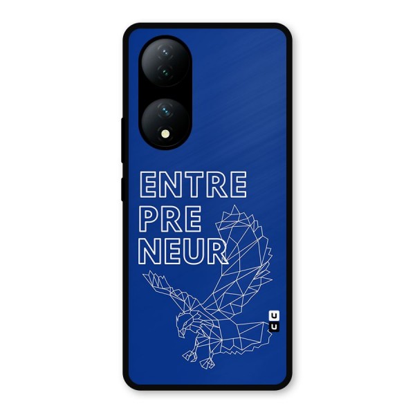 Blue Entrepreneur Metal Back Case for iQOO Z7s