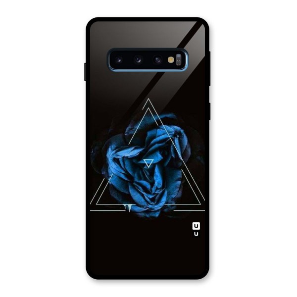 Blue Magic Triangle Glass Back Case for Galaxy S10