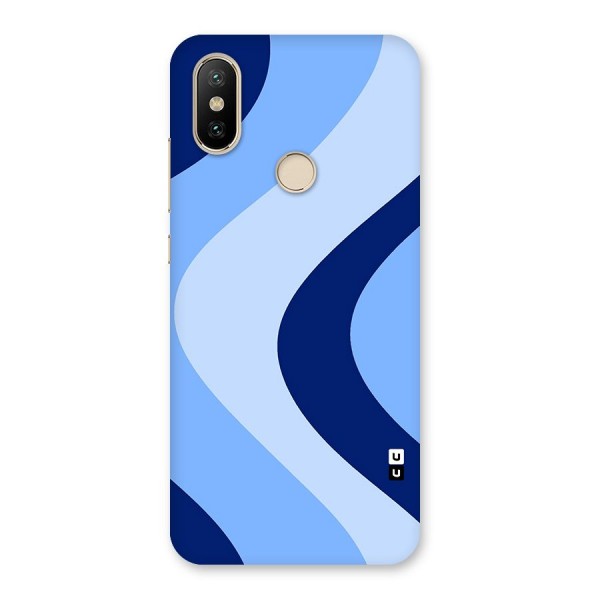 Blue Shade Curves Back Case for Mi A2