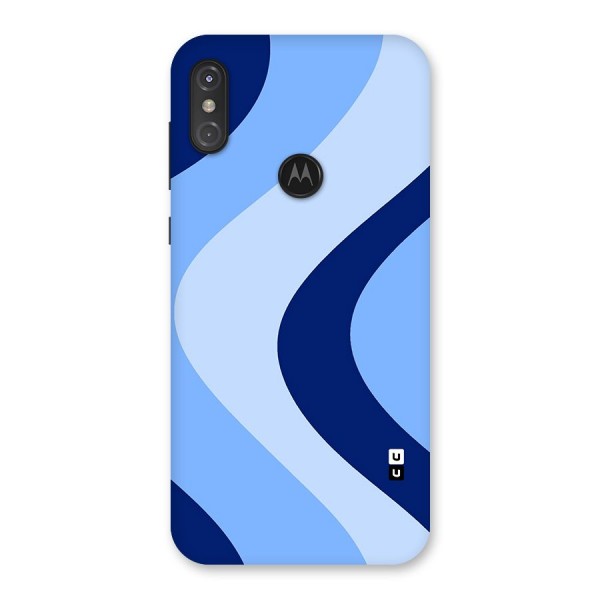 Blue Shade Curves Back Case for Motorola One Power