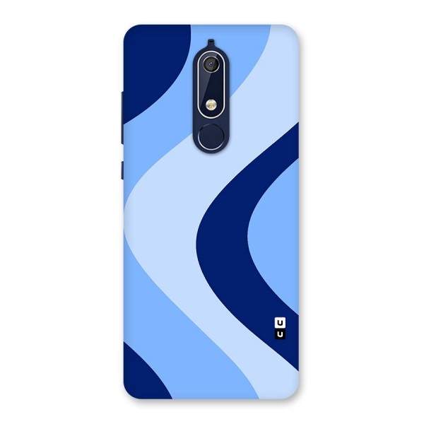 Blue Shade Curves Back Case for Nokia 5.1