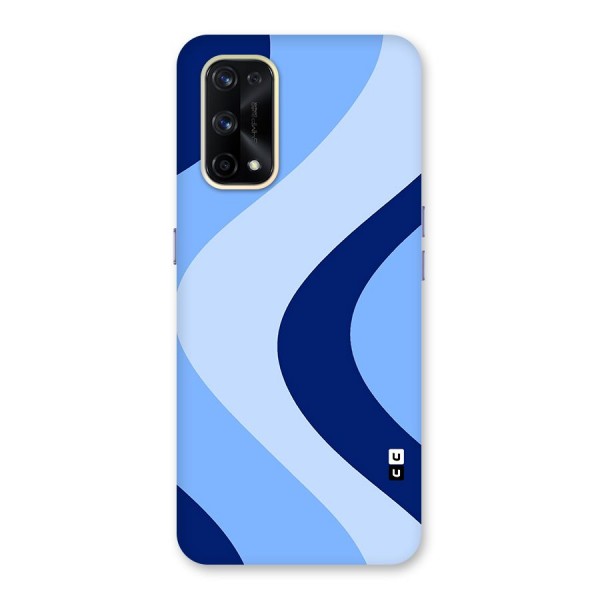 Blue Shade Curves Glass Back Case for Realme X7 Pro